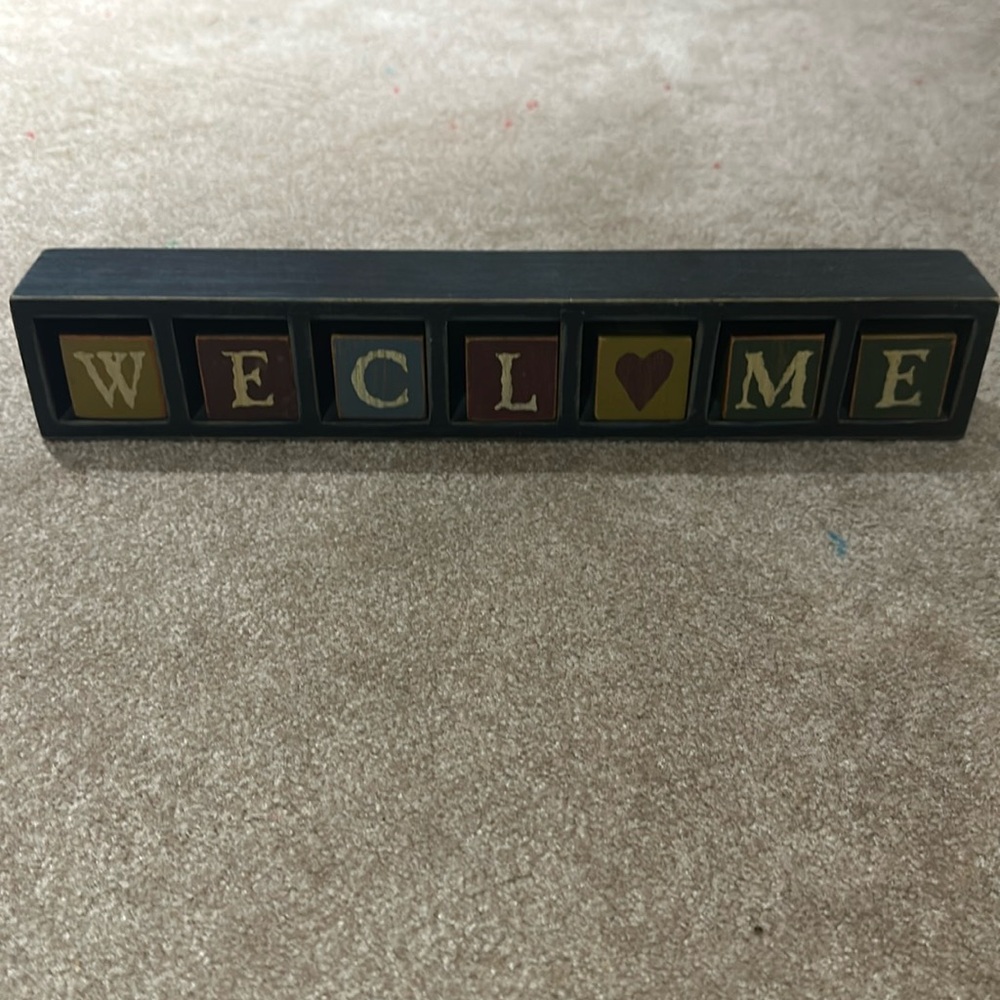 Welcome Blocks Multicolored